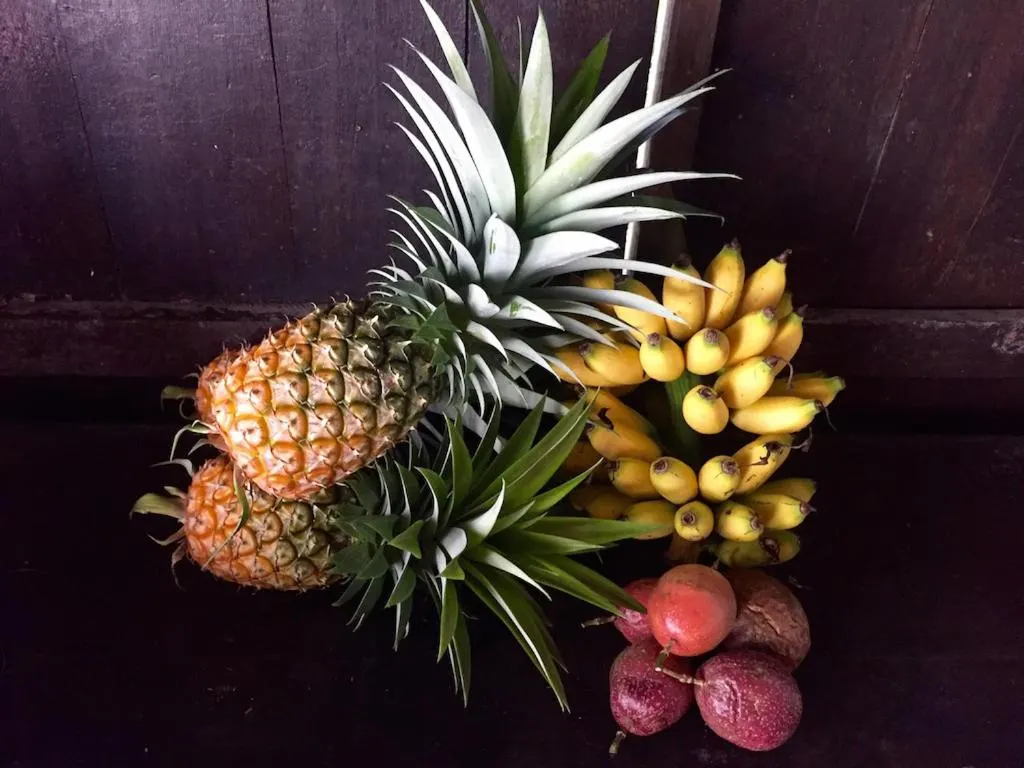 A platter of fresh tropical fruit